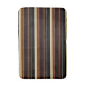 Tapis de bain rayé dans le brun et le noir (Devant (Vertical))