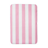 Tapis de bain rayé de rose et blanc (Devant (Vertical))