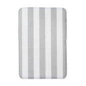 Tapis de bain rayé gris et blanc (Devant (Vertical))