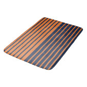 Tapis de bain rayé horizontalement bleu marine ora (Angle)