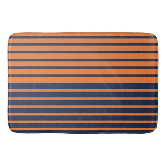 Tapis de bain rayé horizontalement bleu marine ora (Devant)
