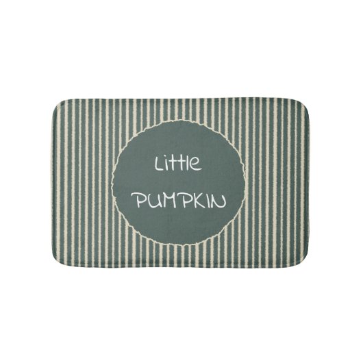 Tapis de bain rayé vert foncé mignon (Devant)