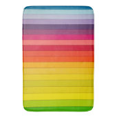 Tapis de bain rayé vibrant - doux et absorbant (devant Vertical)