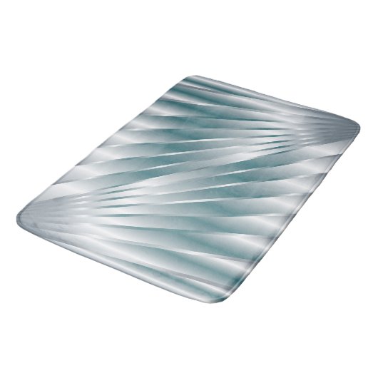 Tapis De Bain Rayons gris argenté (Angle)