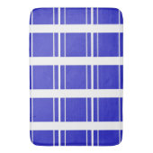 Tapis De Bain Rayure Bandée Bleu Blanc (devant Vertical)