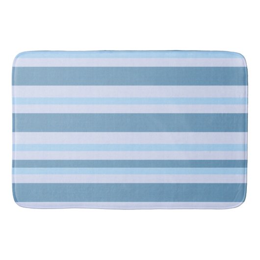 Tapis De Bain Rayure Côte Bleue Nordique (Devant)