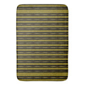 Tapis De Bain Rayure élégante noir et or (devant Vertical)