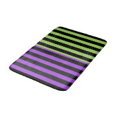 Tapis De Bain Rayure Halloween Vert Violet & Noir  (Angle)
