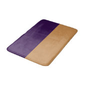 Tapis De Bain Rayure or et violet royal (Angle)