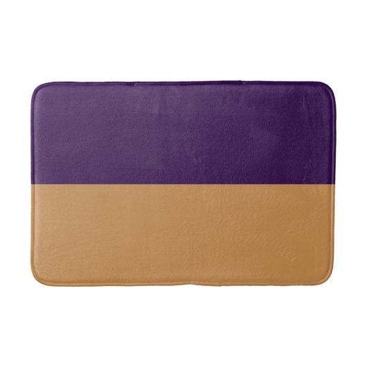 Tapis De Bain Rayure or et violet royal (Devant)