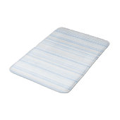 Tapis De Bain Rayures Blanches Bleu Bébé (Angle)