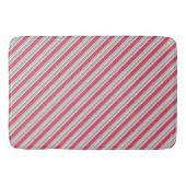 Tapis De Bain Rayures Bleu Blanc et Rose Clair (Devant)