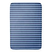 Tapis De Bain Rayures bleu marine et denim (devant Vertical)