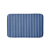 Tapis De Bain Rayures bleues sur fond bleu (Devant)
