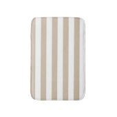Tapis De Bain Rayures Brown et blanches claires (Devant (Vertical))