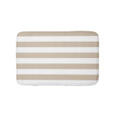 Tapis De Bain Rayures Brown et blanches claires (Devant)