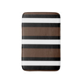 Tapis De Bain rayures Brown, noir et blanc (Devant (Vertical))