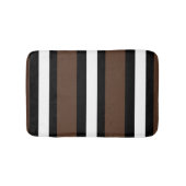 Tapis De Bain rayures Brown, noir et blanc (Devant)