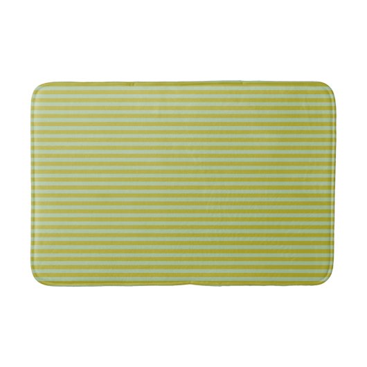 Tapis De Bain Rayures Chartreuse et Vert Pistache (Devant)