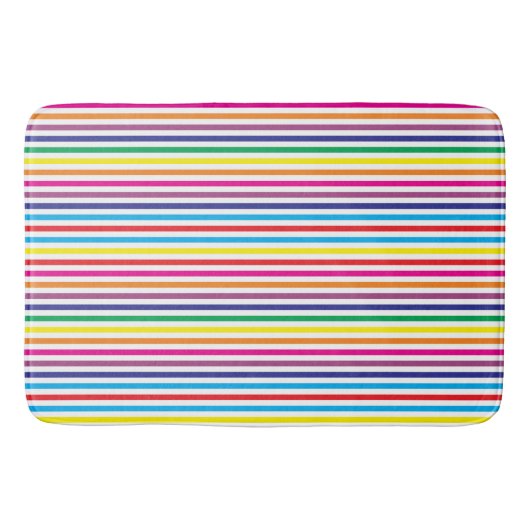 Tapis De Bain Rayures Colorées (Devant)