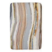 Tapis De Bain Rayures d'Agate Graphique Abstraites neutres chaud (devant Vertical)