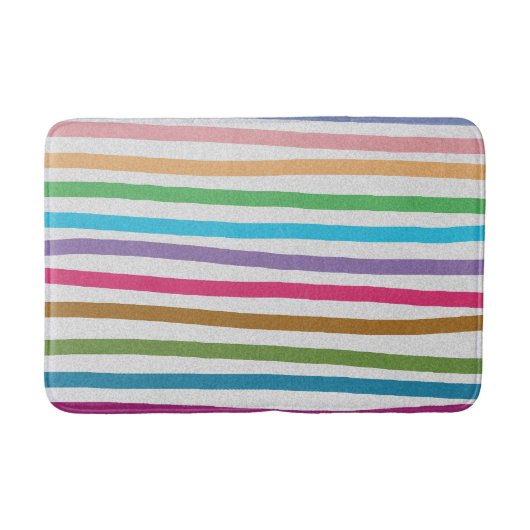 Tapis De Bain Rayures d'arc-en-ciel (Devant)