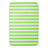 Tapis De Bain Rayures de bonbon vert citron et blanc (devant Vertical)
