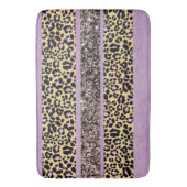 Tapis De Bain Rayures de paillettes de léopard Glam 1 (devant Vertical)