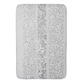Tapis De Bain Rayures de paillettes de léopard Glam 7 (devant Vertical)