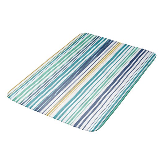 Tapis De Bain Rayures de paon (Angle)