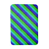 Tapis De Bain Rayures de verre brisé bleu vert (Devant (Vertical))
