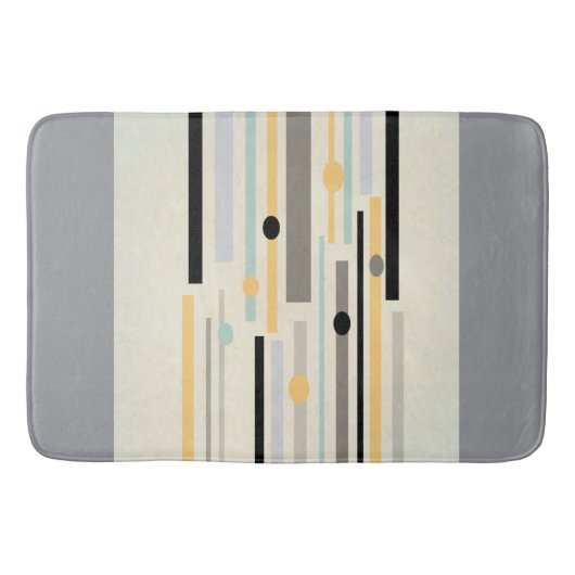 Tapis De Bain rayures design moderne style moyen siècle abstrait (Devant)