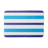 Tapis De Bain Rayures d'été bleu blanc (Devant)