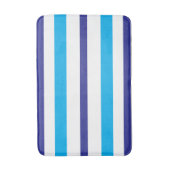 Tapis De Bain Rayures d'été bleu blanc (Devant (Vertical))