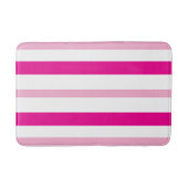 Tapis De Bain Rayures d'été rose blanc (Devant)