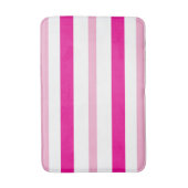 Tapis De Bain Rayures d'été rose blanc (Devant (Vertical))