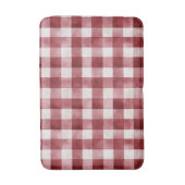 Tapis De Bain Rayures écossaises rouge crème (Devant (Vertical))