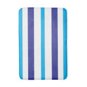 Tapis De Bain Rayures Été Bleu Blanc (Devant (Vertical))