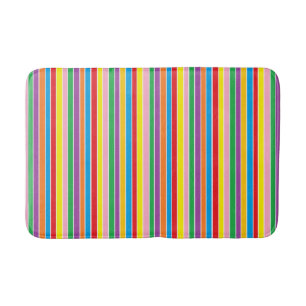 Tapis De Bain Rayures horizontales arc-en-ciel