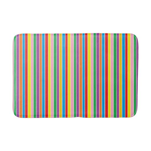 Tapis De Bain Rayures horizontales arc-en-ciel (Devant)