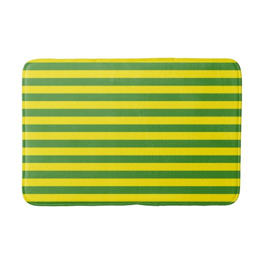 Tapis De Bain Rayures jaune et verte (Devant)