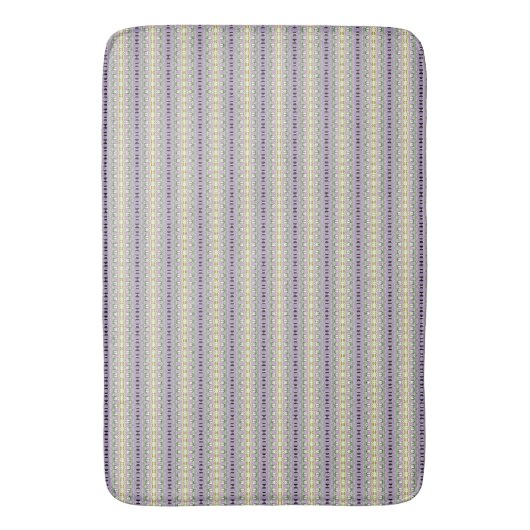 Tapis De Bain Rayures Lilac (devant Vertical)