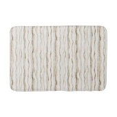 Tapis De Bain Rayures Marron Crème (Devant)