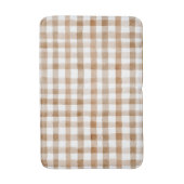 Tapis De Bain Rayures Marron Crème Plaid Beige (Devant (Vertical))