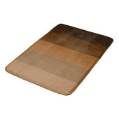 Tapis De Bain Rayures Marron Rustique (Angle)