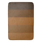 Tapis De Bain Rayures Marron Rustique (devant Vertical)