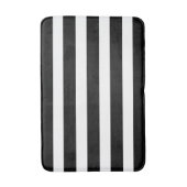 Tapis De Bain Rayures noir et blanc chic moderne (Devant (Vertical))
