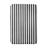 Tapis De Bain Rayures noires et blanches (Devant (Vertical))