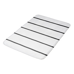 Tapis De Bain Rayures noires et blanches