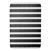 Tapis De Bain Rayures noires et blanches (devant Vertical)